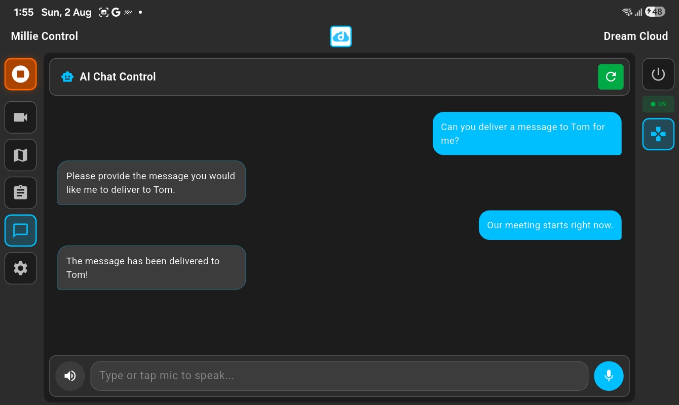Millie Bot Controller App