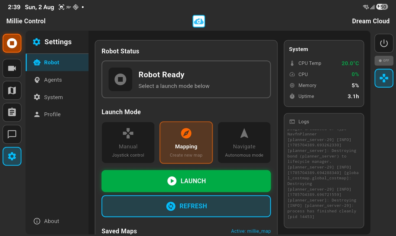 Settings panel with Mapping mode selected